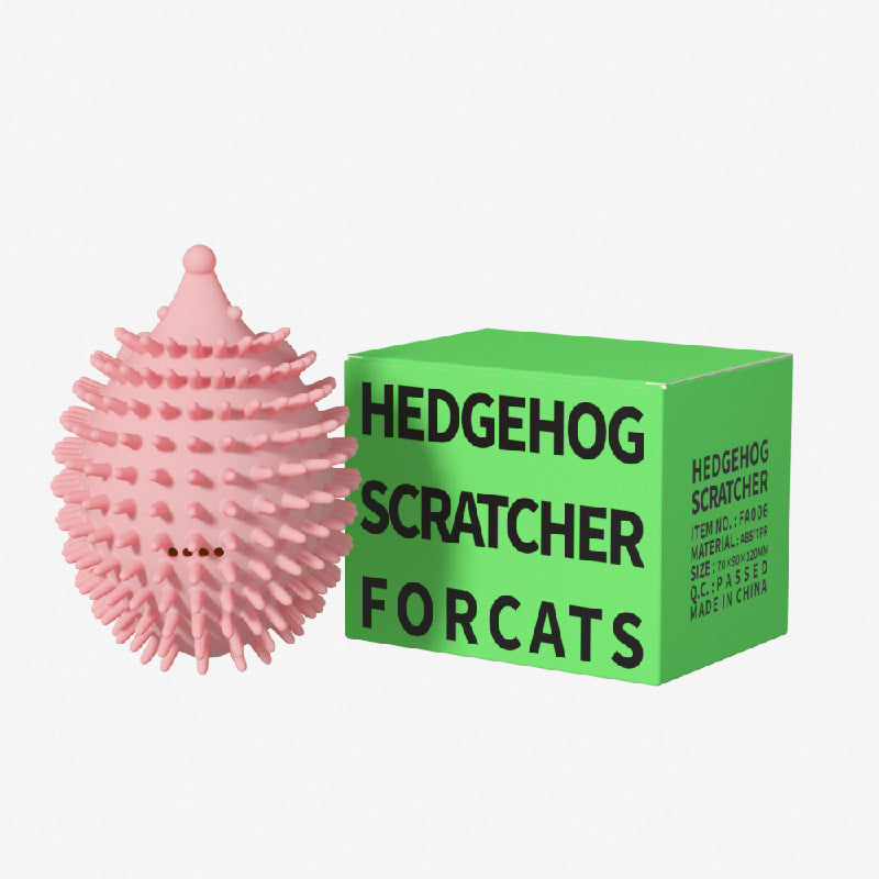 New Pet Toy Hedgehog Cat Corner Tickler Cat Mint Hair Remover