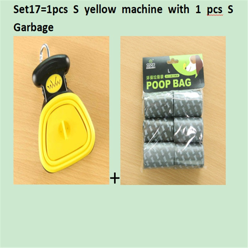 Dog Pet Travel Foldable Pooper Scooper With 1 Roll Decomposable bags