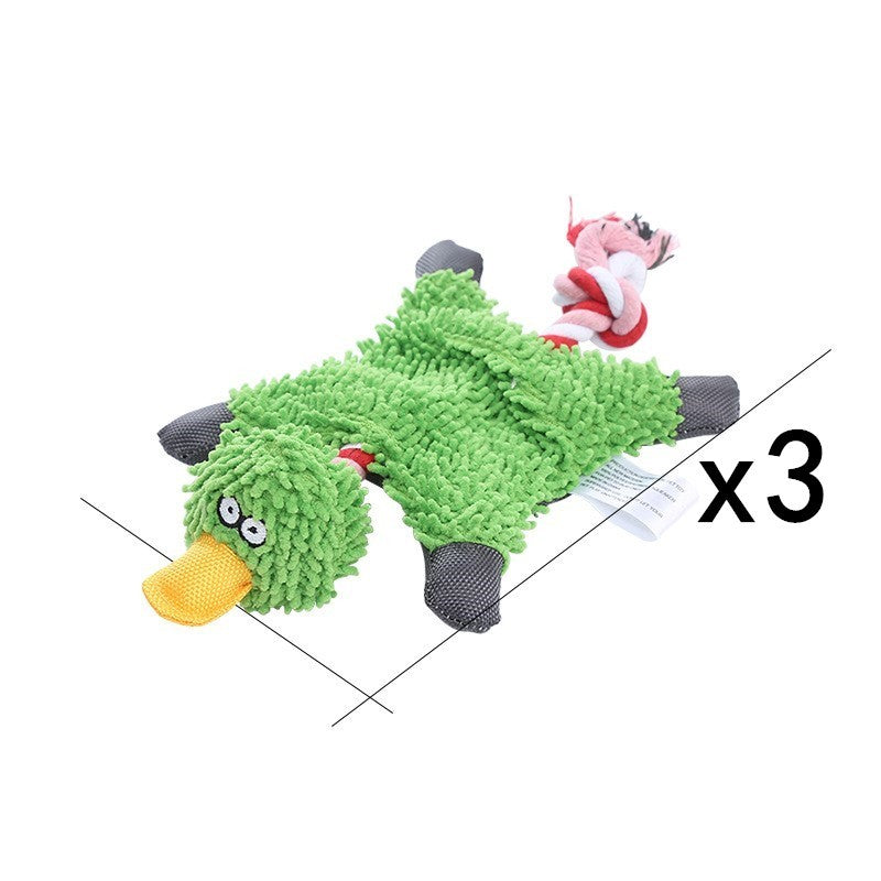 Pet Toy Donkey Shape Corduroy Chew Toy For Dogs Puppy Squeaker