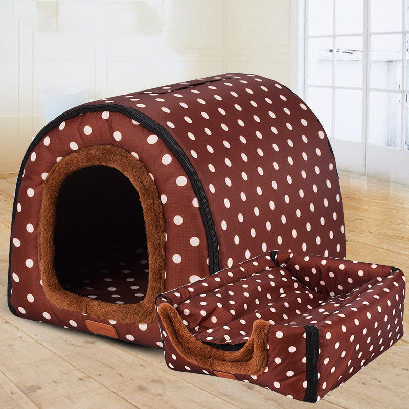 Pet Big Dog House Fully Removable And Washable Pet Kennel Cylinder Portable