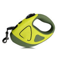 Pet Dog Automatic Retractable Fiber Leash Night Safety LED