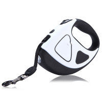 Pet Dog Automatic Retractable Fiber Leash Night Safety LED