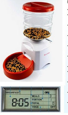 5.5L Automatic Pet Feeder with Voice Message Recording and LCD Screen