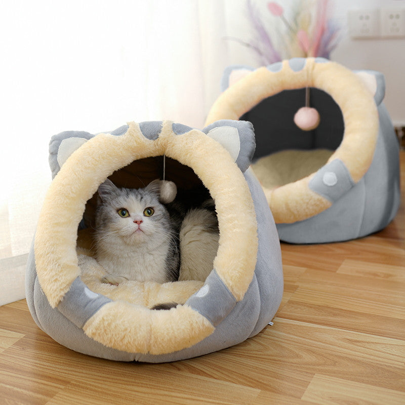 House Villa Enclosed Cat Supplies Bed