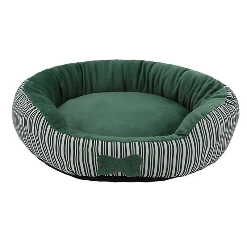 Round Striped Bone Nest For Pets Pomeranian Nest For Small And Medium Dogs Universal For All Four Seasons