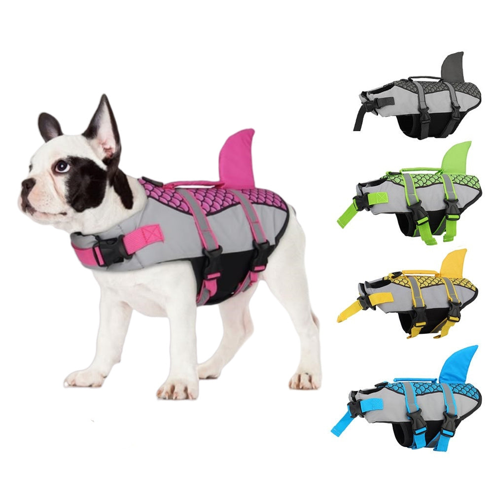 Swim Pet Dog Life Jacket Vest Clothes Life Vest Collar Harness