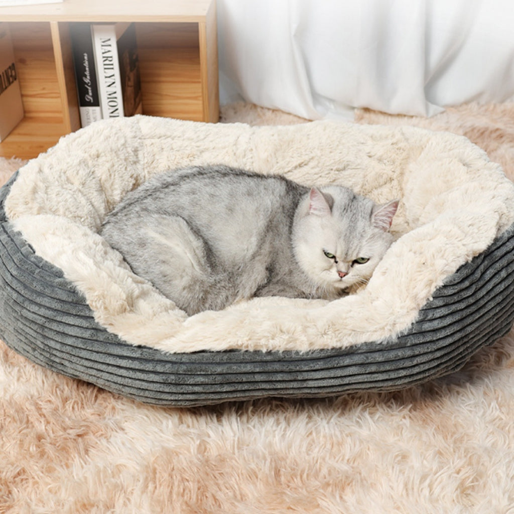 Oval Kennel Winter Warm Plush For Cats And Dogs Mat Pet Supplies