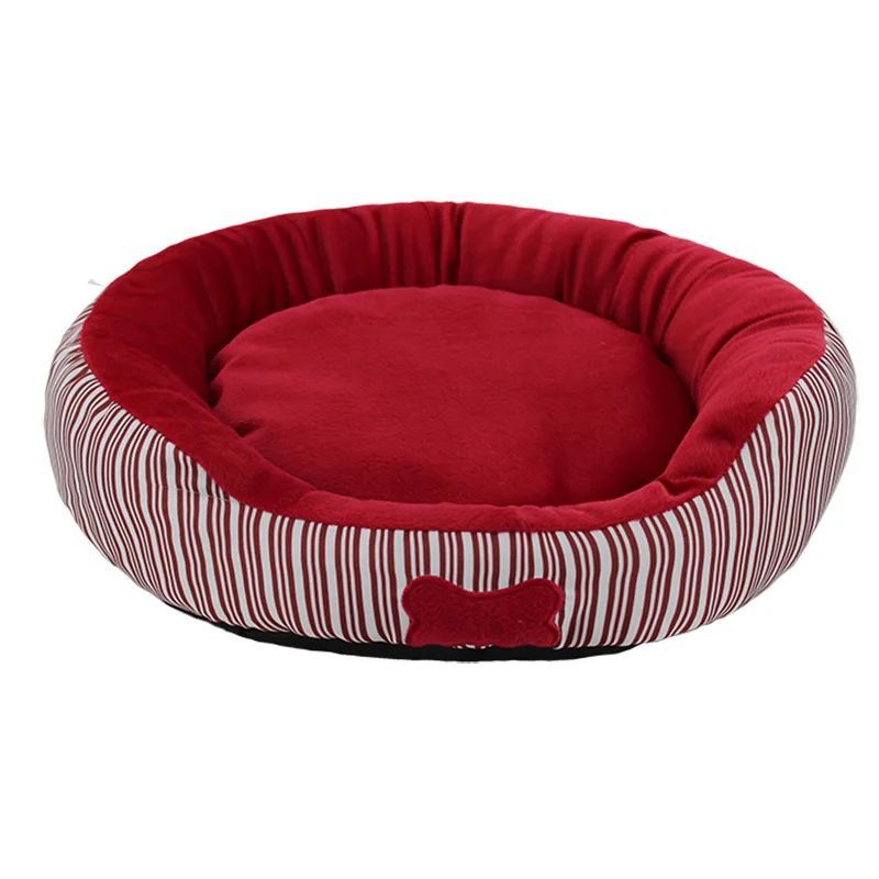 Round Striped Bone Nest For Pets Pomeranian Nest For Small And Medium Dogs Universal For All Four Seasons