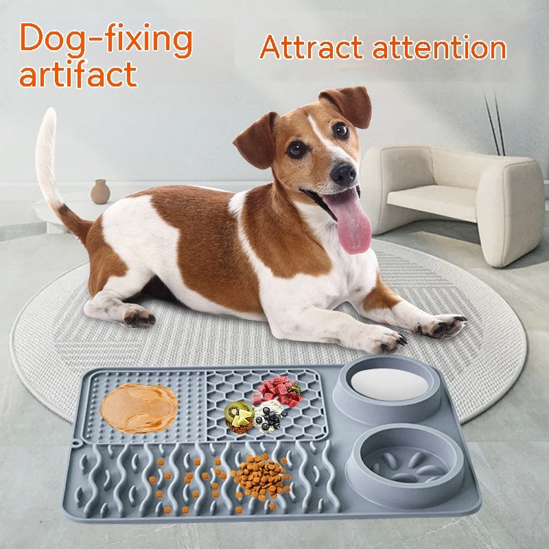 Pet Multi-functional Silicone Plate Non-slip Leak-proof