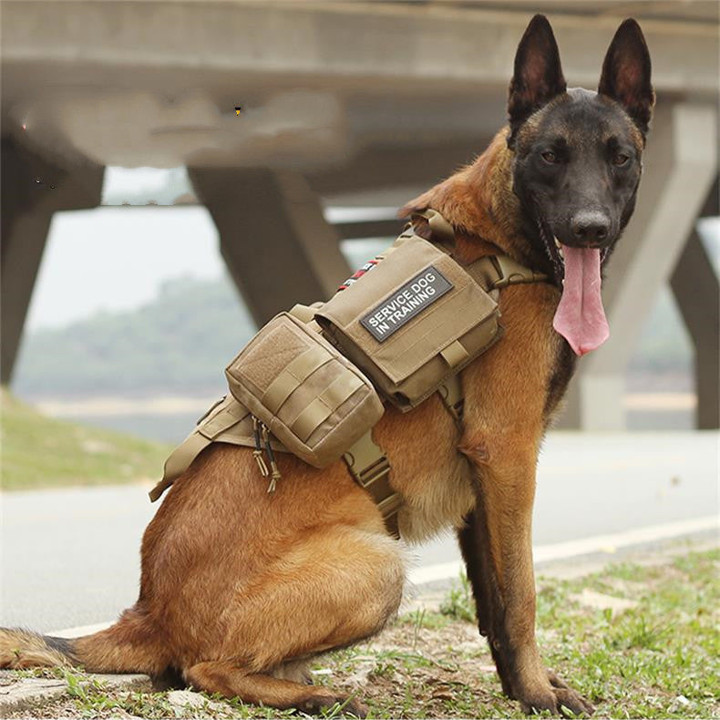 Ihrtrade Tactical Dog Harness Molle System Vest Adjustable Military