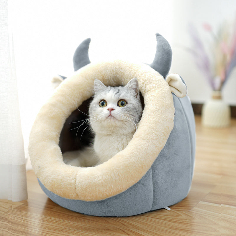 House Villa Enclosed Cat Supplies Bed