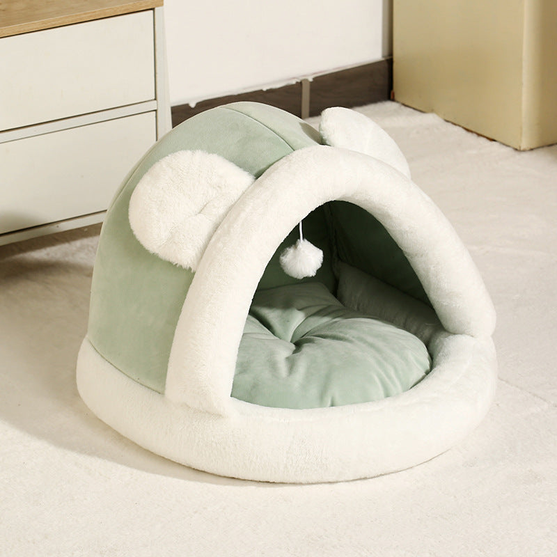 Pet Tent Cave Bed For Cats Small Dogs Self-Warming