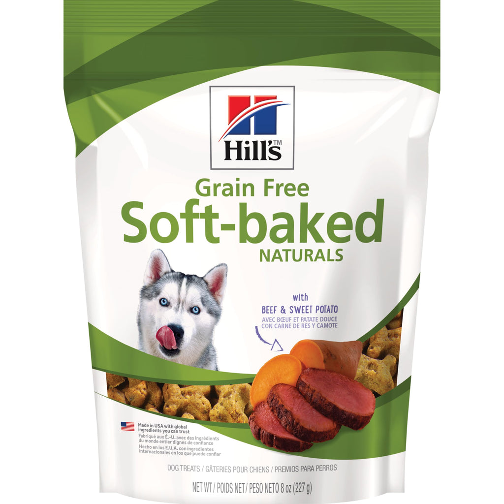 Hills Grain Free Soft-Baked Naturals Dog Treats, with Chicken & Carrots, 8 oz bag