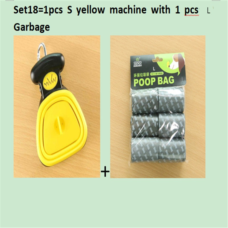 Dog Pet Travel Foldable Pooper Scooper With 1 Roll Decomposable bags