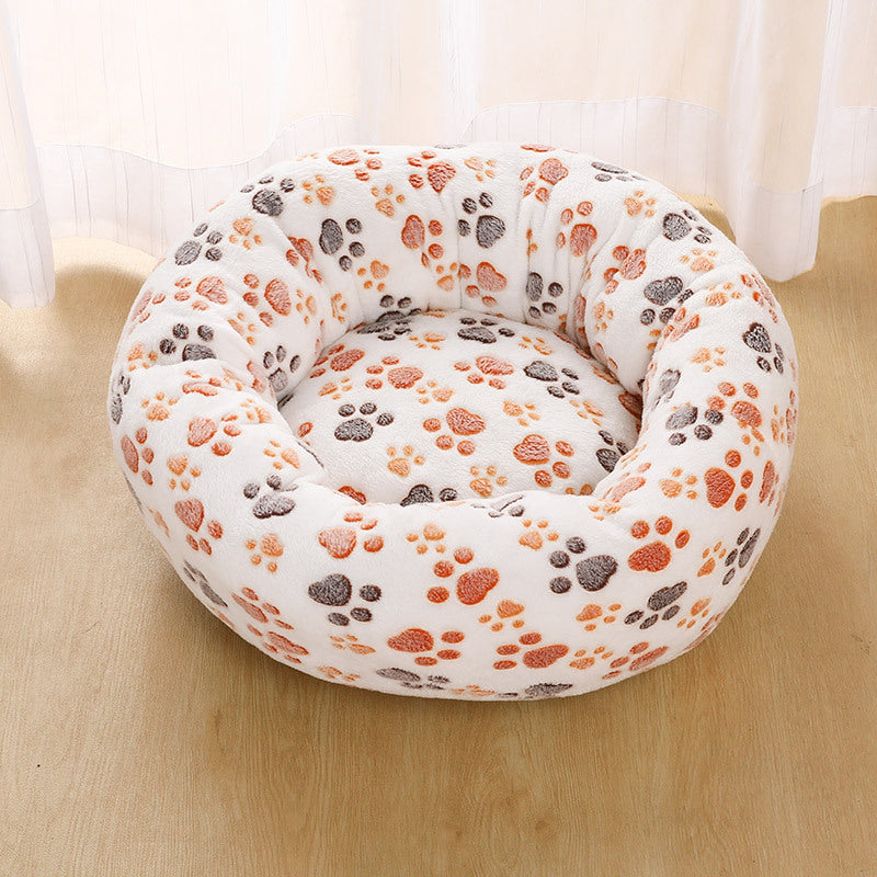 Autumn And Winter Thick Plush Round Pet Nest Mat