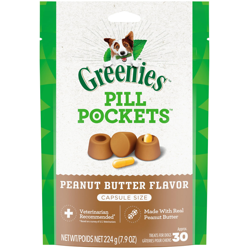 GREENIES PILL POCKETS Dog Treats Tablet Size Natural Soft Chicken Flavor, (30 Treats) 3.2oz. Pack