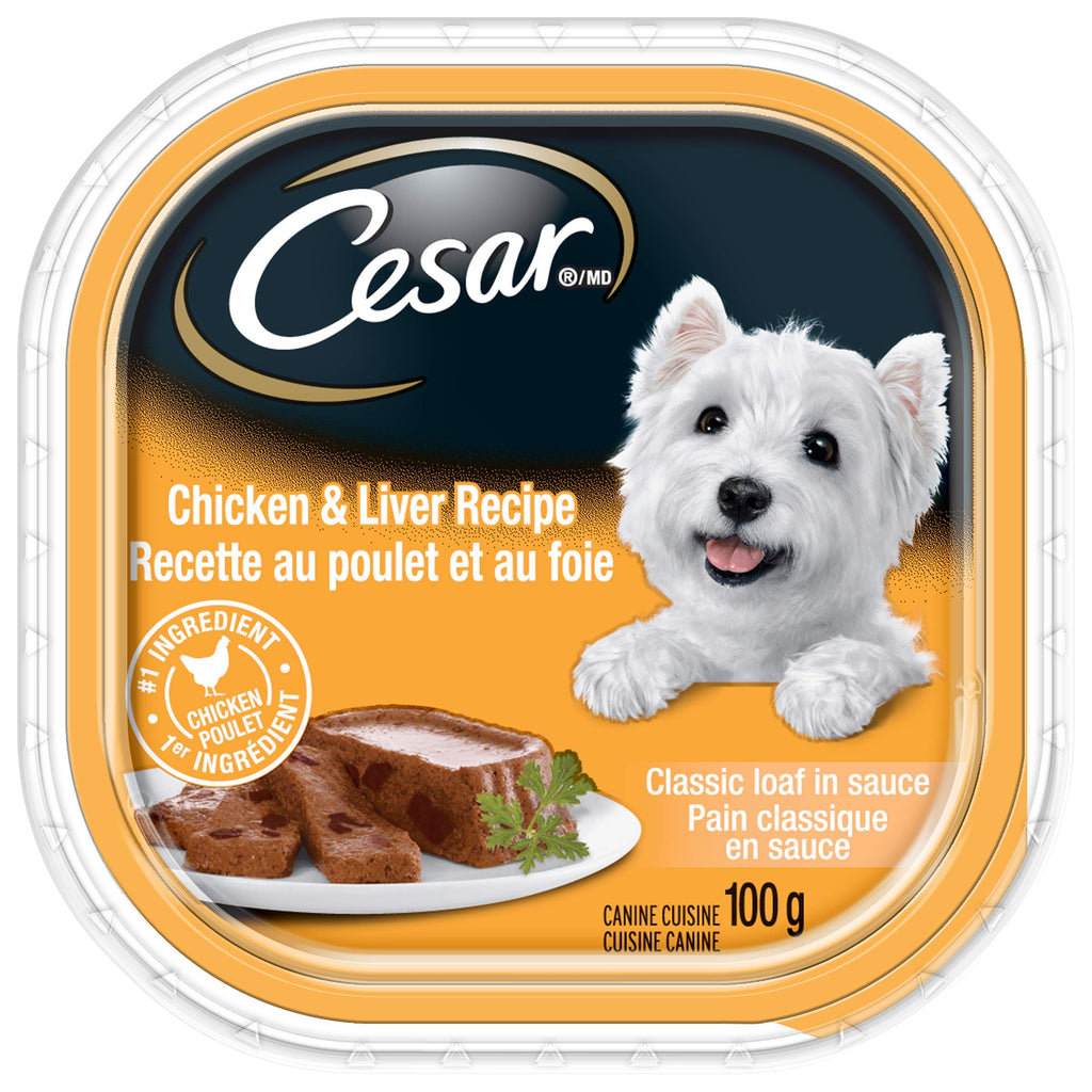 CESAR Filets In Sauce: 6 Roasted Turkey Flavour And 6 Prime Rib Flavour, 12x100g Trays