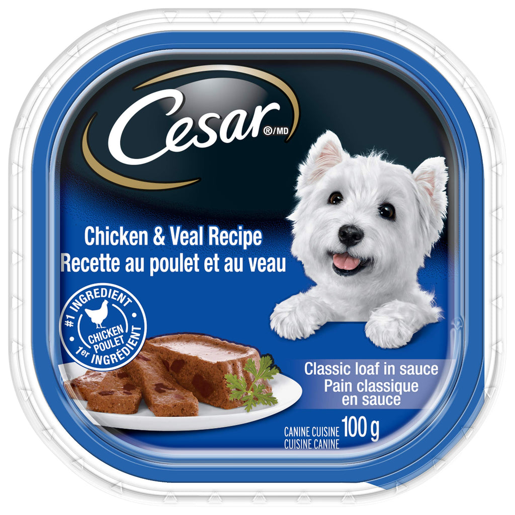 CESAR Filets In Sauce: 6 Roasted Turkey Flavour And 6 Prime Rib Flavour, 12x100g Trays