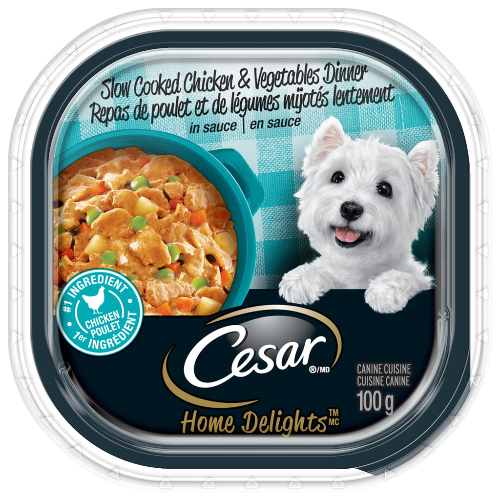 CESAR Filets In Sauce: 6 Roasted Turkey Flavour And 6 Prime Rib Flavour, 12x100g Trays