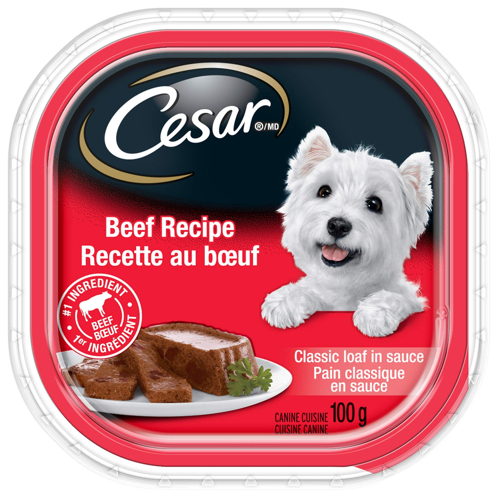 CESAR Filets In Sauce: 6 Roasted Turkey Flavour And 6 Prime Rib Flavour, 12x100g Trays