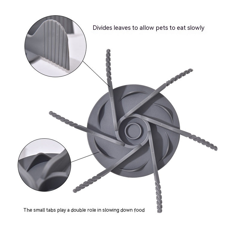 Pet Rotating Cutting Slow Food Plate Stainless Steel