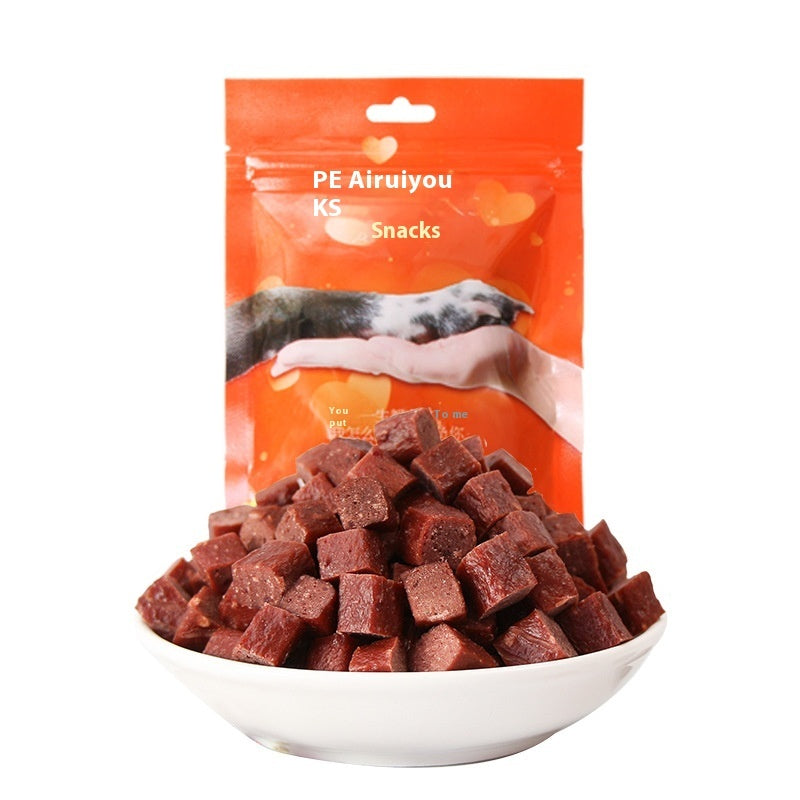 Dog Snacks Dried Beef Cubes Wholesale Pet Snacks Chicken Grain Dog