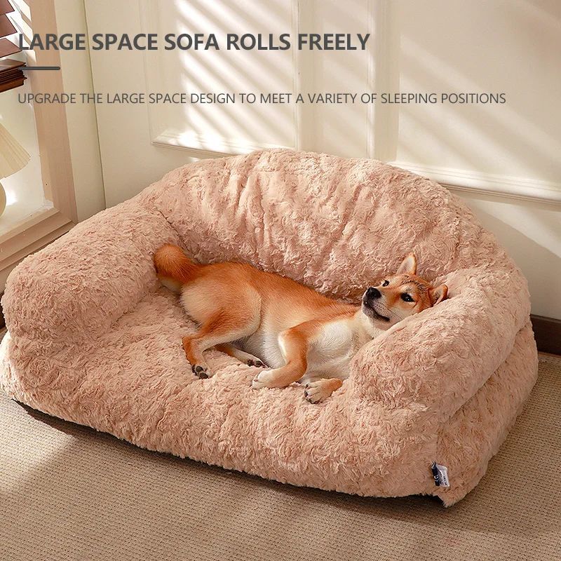 Plush Pet Sofa Bed - All-season, Non-slip Bottom, Durable And Scratch-resistant