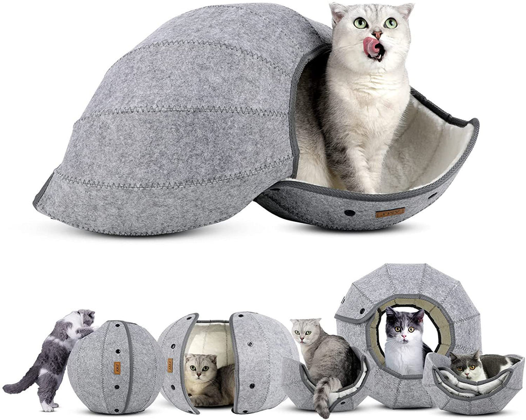 Tunnel Toy Foldable Cat Tube Indoor Cat Cave Bed Multi-Function Pet