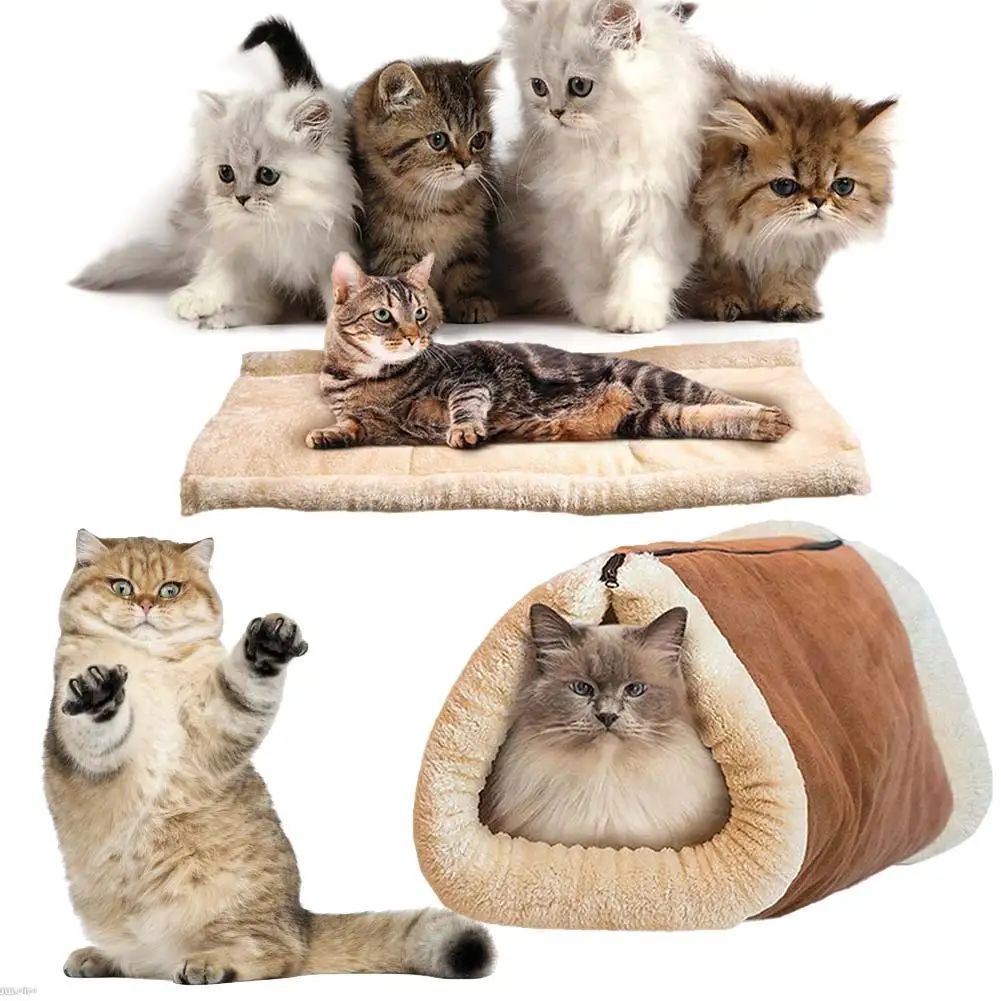 Foldable Snooze Tunnel Mat For Cats And Dogs Comfortable Pet Bed Warm Blanket