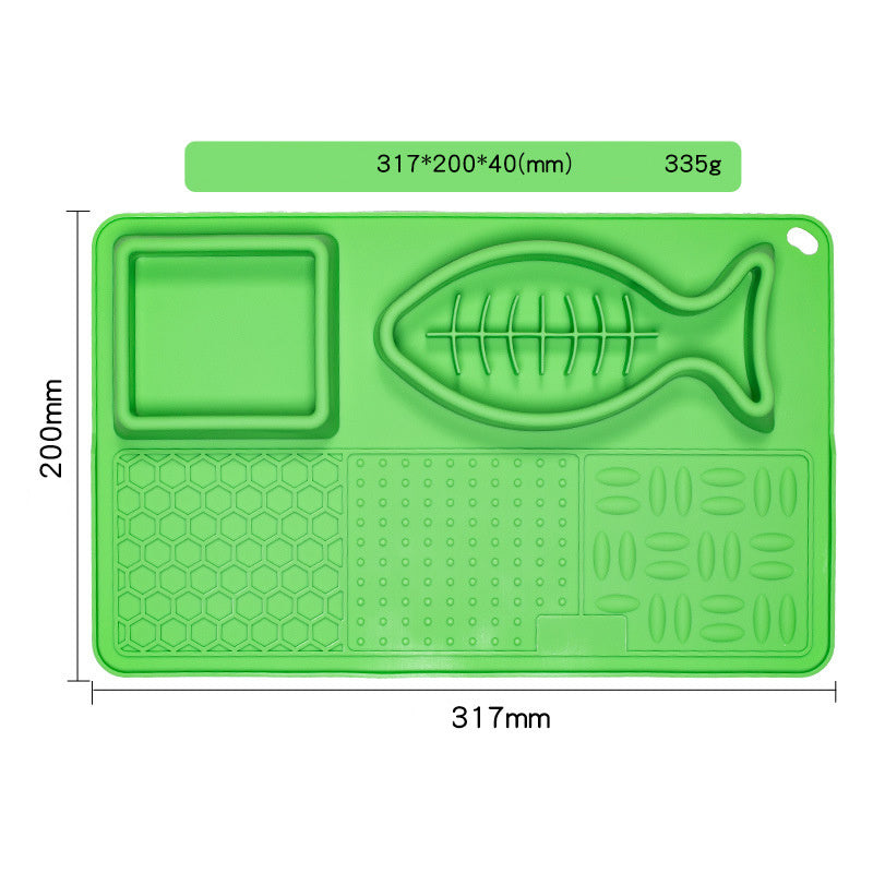 Multifunction Pet Slow Feeder Bowls Dog Licking Mat With Suction Cups