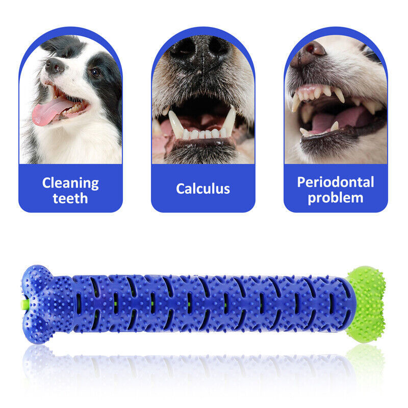 Dog Toys Toothbrush TPR Chew Bite Teeth Cleaning Pet Molar Brushing Stick