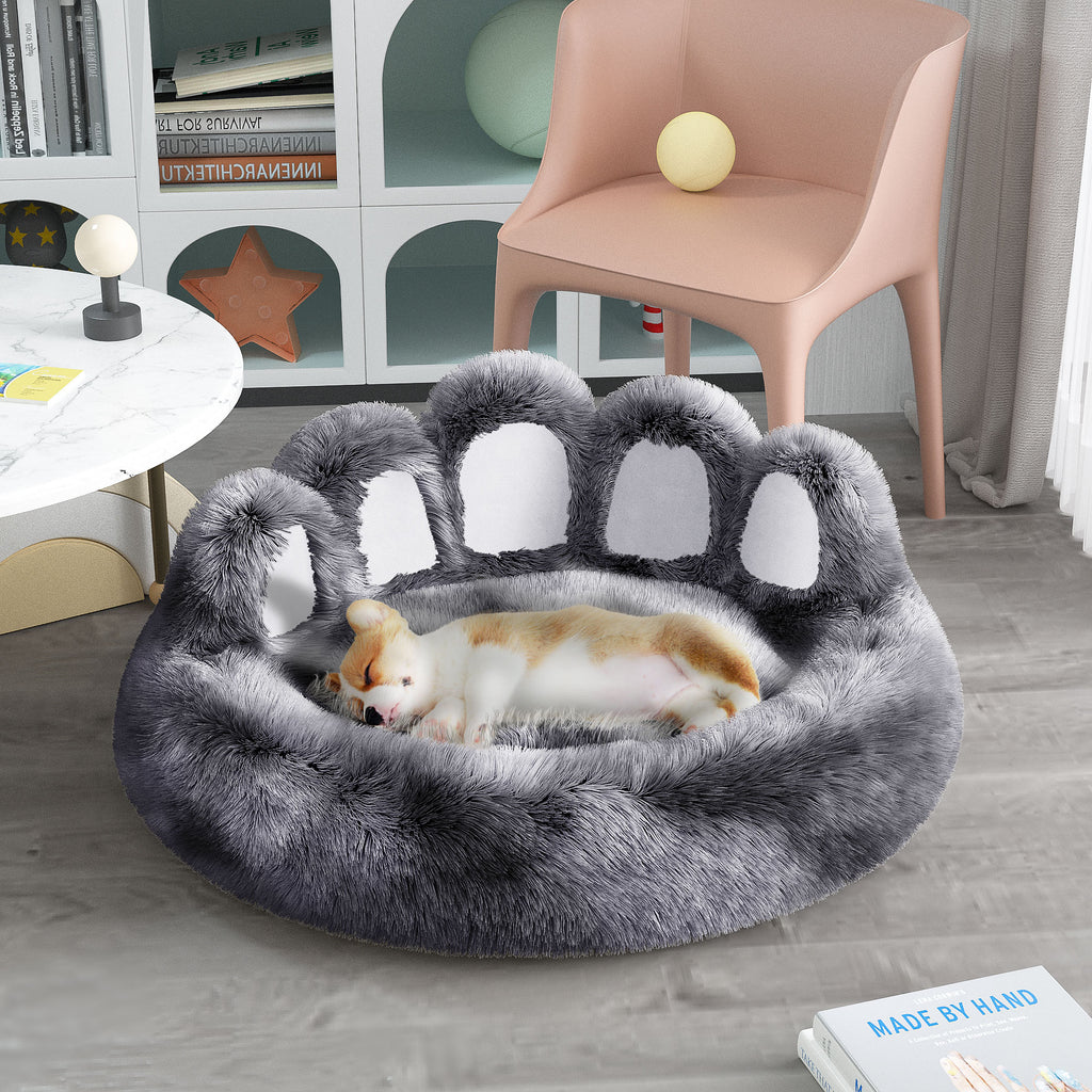 Thickened Warm Kennel For Pets With Bear Paw Shape House -