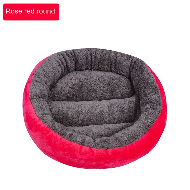 Four Seasons Pet Bed Cushion Round Warm Cathouse Doghouse