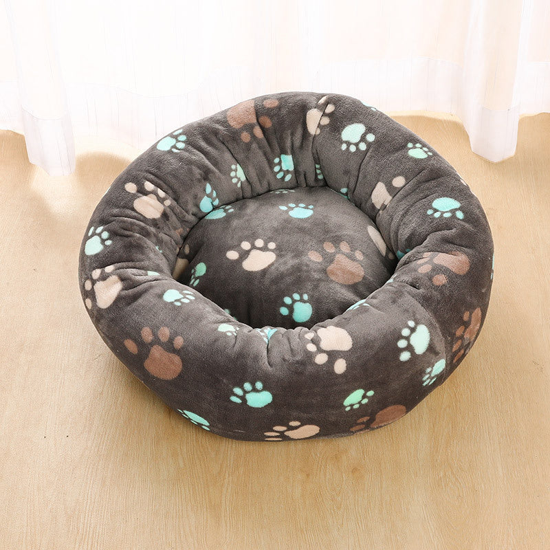 Autumn And Winter Thick Plush Round Pet Nest Mat