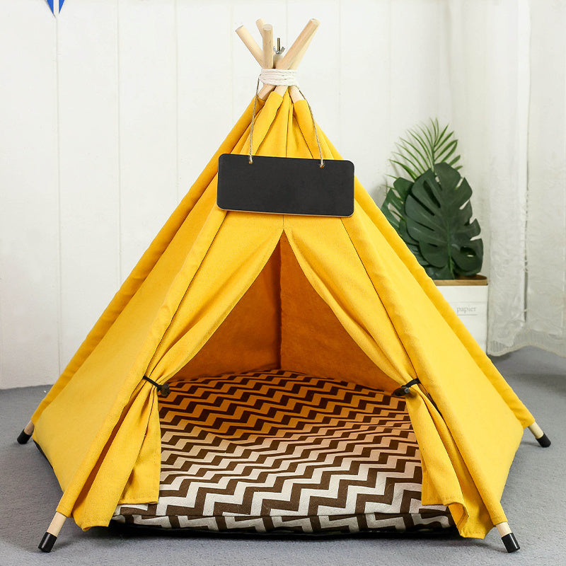 Pet Teepee Tent Dog Cat Bed Portable RWashable Dog Houses