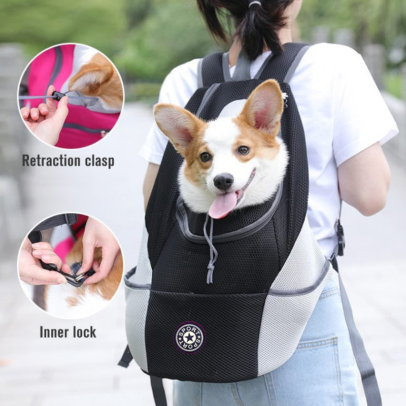 Dogs- Pets  Backpack Out Double Shoulder Portable Travel