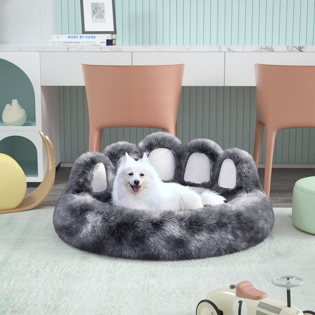 Thickened Warm Kennel For Pets With Bear Paw Shape House -