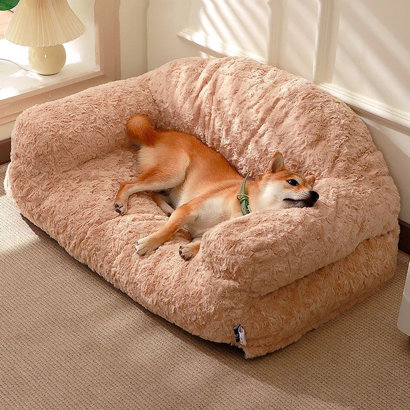 Plush Pet Sofa Bed - All-season, Non-slip Bottom, Durable And Scratch-resistant