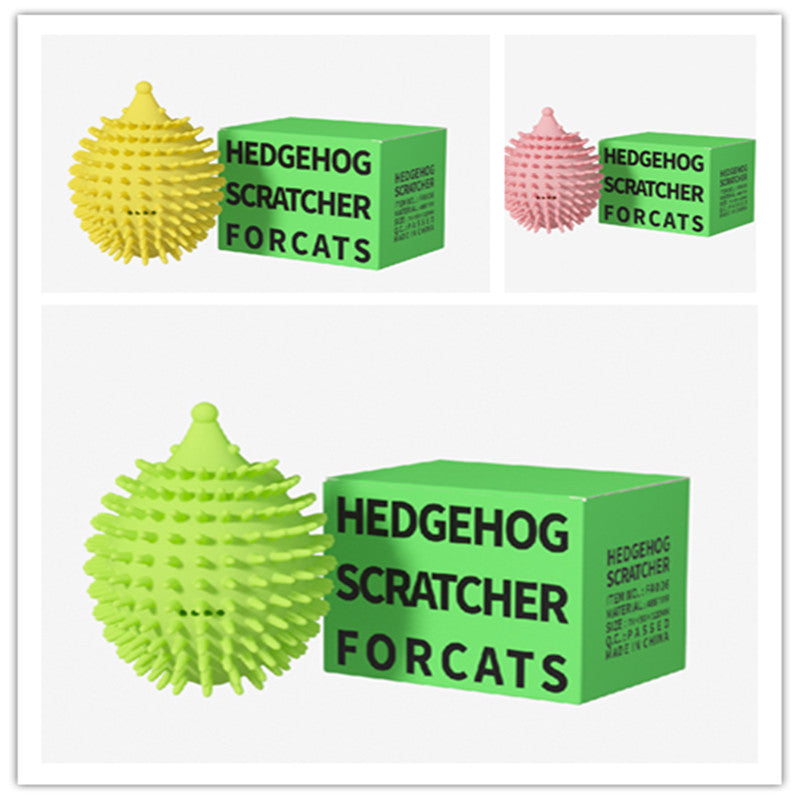 New Pet Toy Hedgehog Cat Corner Tickler Cat Mint Hair Remover