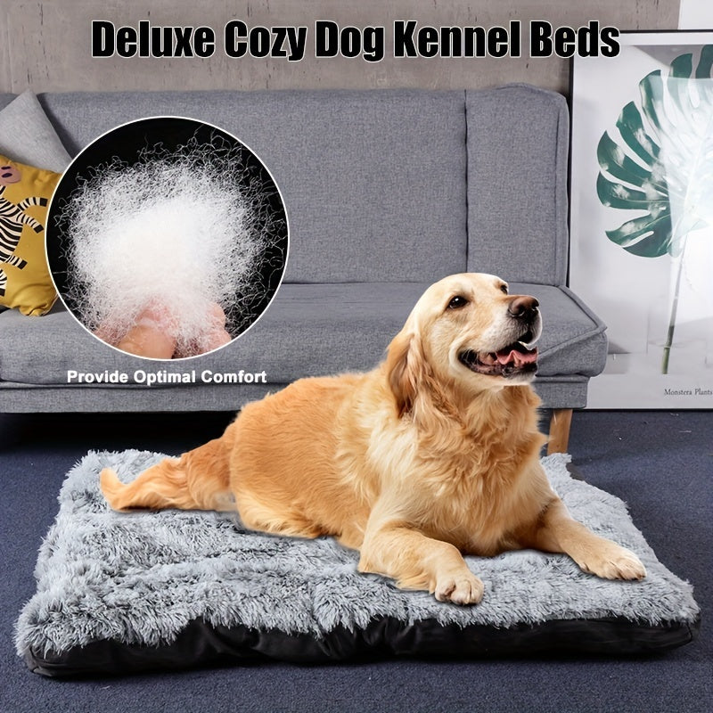 Luxury Pet Dog Bed Long Plush Cozy Warm Sleeping Beds