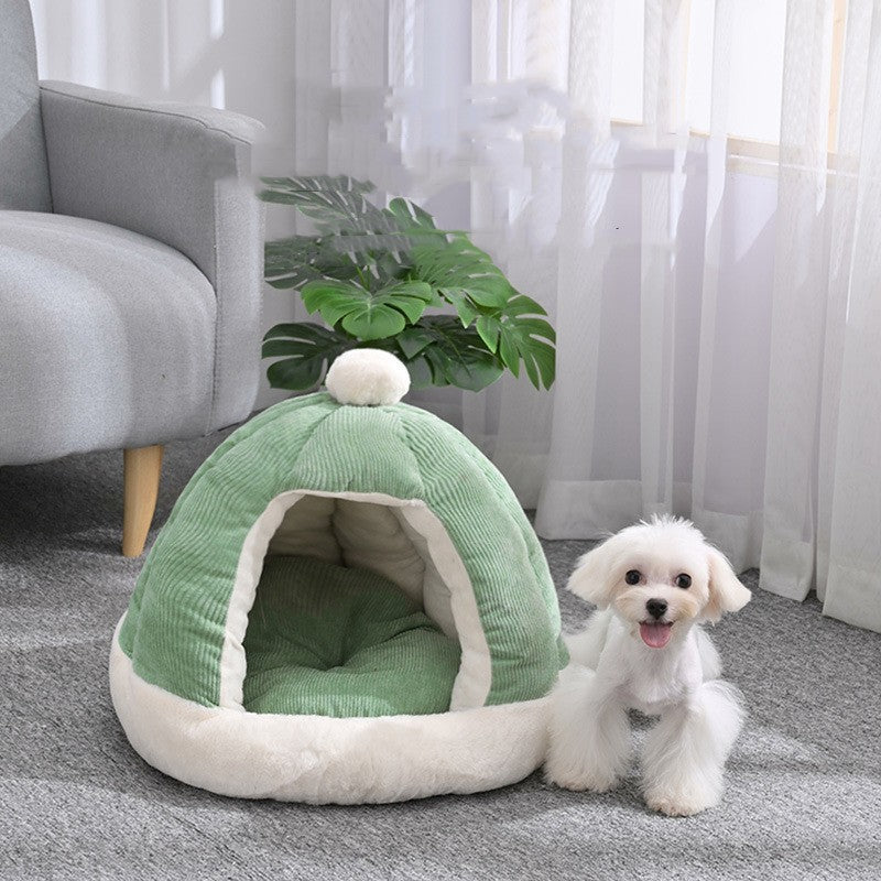 Half Enclosed Kennel Dog Bed Enclosed Kitty Kennel