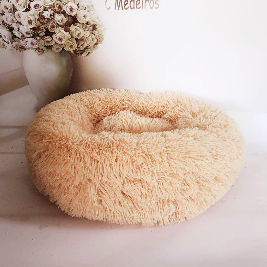 Small Dogs Round Plush Cat Litter Kennel Pet Nest Mat Puppy Beds