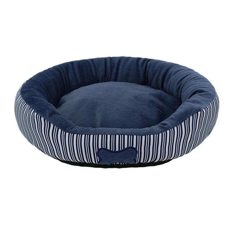 Round Striped Bone Nest For Pets Pomeranian Nest For Small And Medium Dogs Universal For All Four Seasons